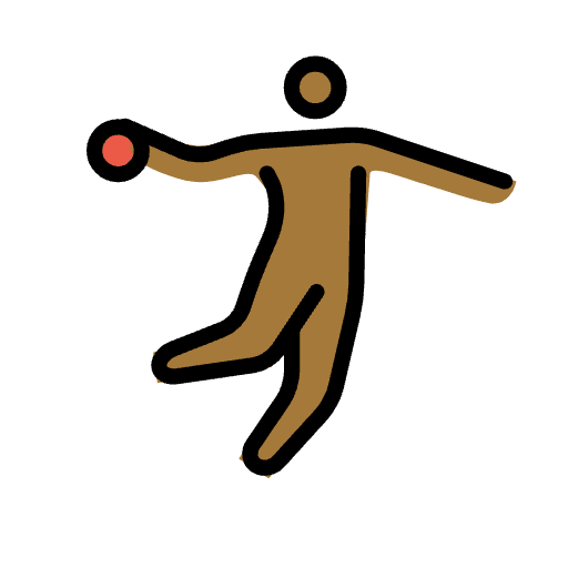 Person Playing Handball Medium Dark Skin Tone Emoji from OpenMoji Set