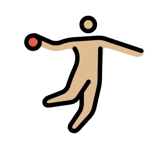Person Playing Handball Medium Light Skin Tone Emoji from OpenMoji Emoji Set