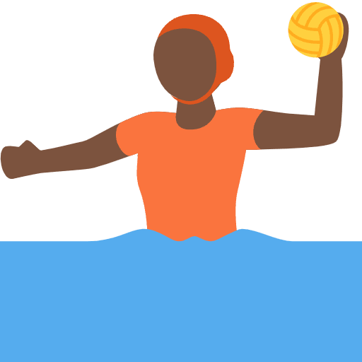 Person Playing Water Polo Dark Skin Tone Emoji from Twemoji Emoji Set