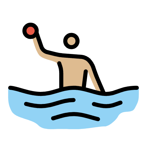 Person Playing Water Polo Medium Light Skin Tone Emoji from OpenMoji Emoji Set