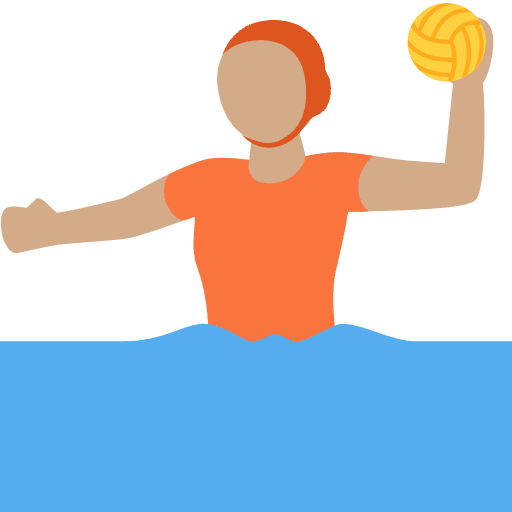 Person Playing Water Polo Medium Skin Tone Emoji from Twemoji Emoji Set