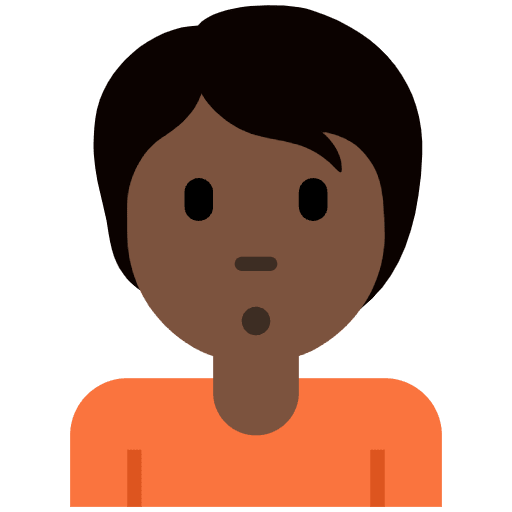 Person Pouting Dark Skin Tone Emoji from Twemoji Emoji Set