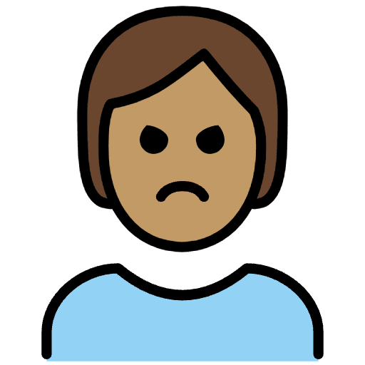 Person Pouting Medium Skin Tone Emoji from OpenMoji Emoji Set