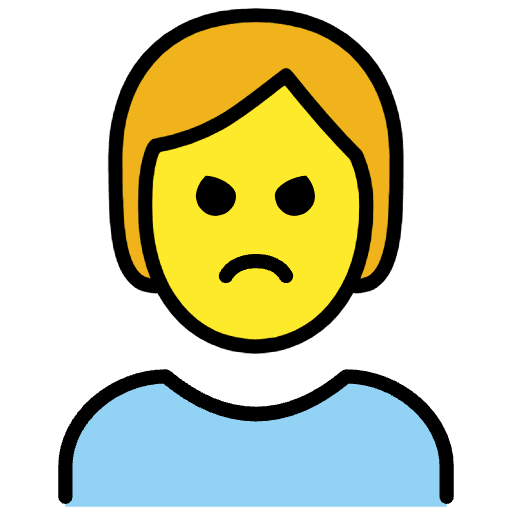Person Pouting Emoji from OpenMoji Set