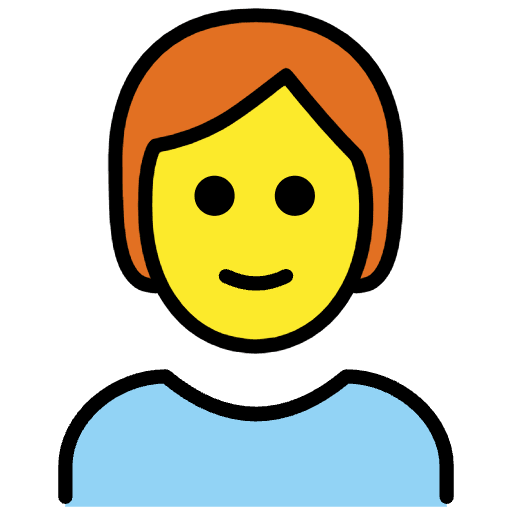 Person Red Hair Emoji from OpenMoji Set