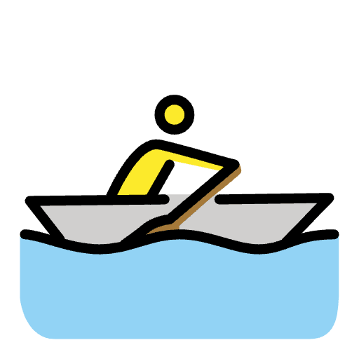 Person Rowing Boat Emoji from OpenMoji Emoji Set