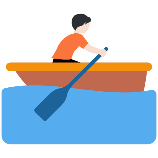 Person Rowing Boat Light Skin Tone Element from Twemoji Emoji Set