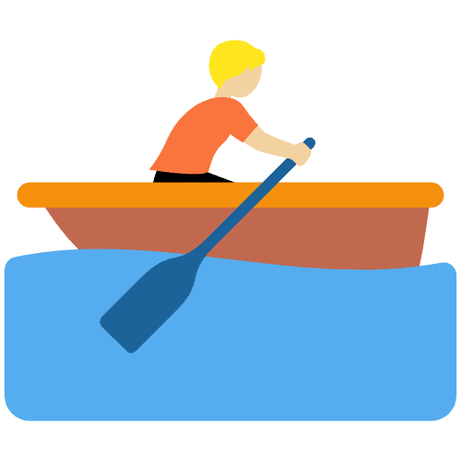 Person Rowing Boat Medium Light Skin Tone Emoji from Twemoji Emoji Set