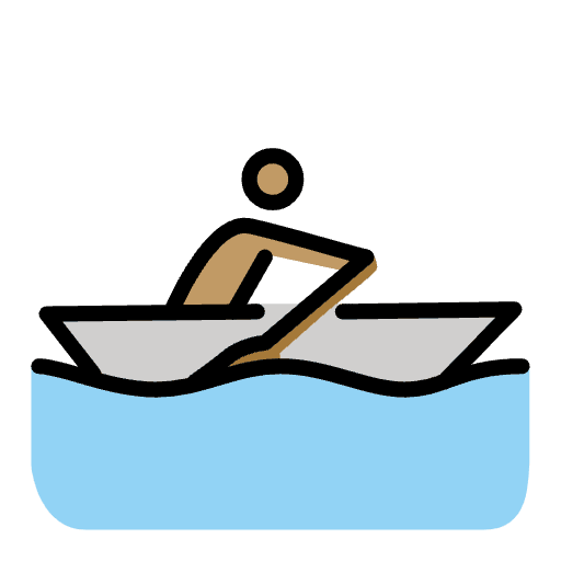 Person Rowing Boat Medium Skin Tone Element from OpenMoji Emoji Set