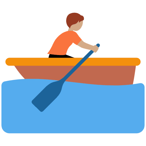 Person Rowing Boat Medium Skin Tone Element from Twemoji Emoji Set