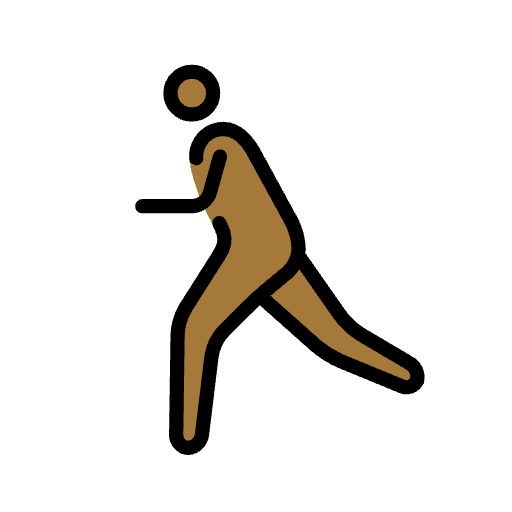 Person Running Medium Dark Skin Tone Emoji from OpenMoji Emoji Set