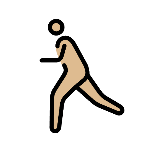 Person Running Medium Light Skin Tone Emoji from OpenMoji Emoji Set