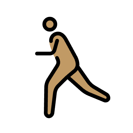 Person Running Medium Skin Tone Emoji from OpenMoji Emoji Set