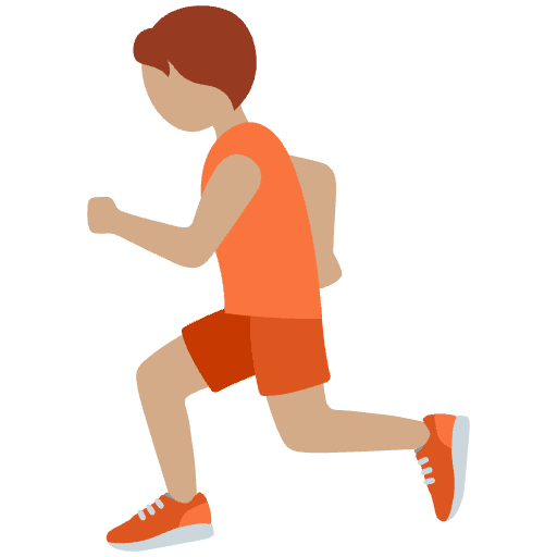 Person Running Medium Skin Tone Element from Twemoji Emoji Set