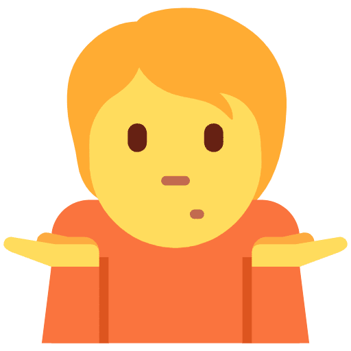 Person Shrugging Emoji from Twemoji Emoji Set