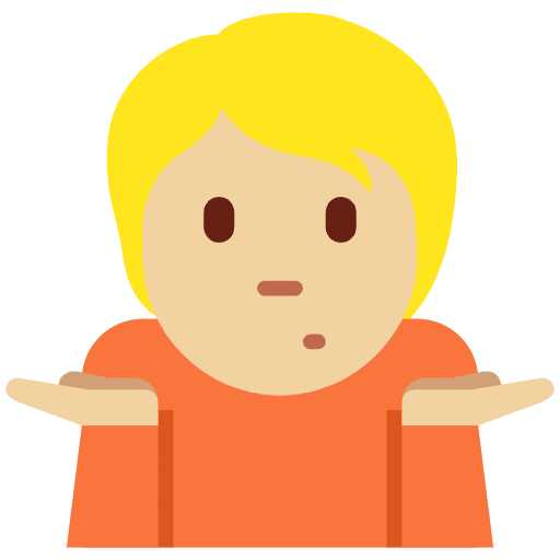 Person Shrugging Medium Light Skin Tone Element from Twemoji Emoji Set
