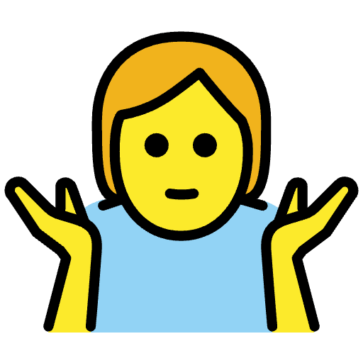 Person Shrugging Element from OpenMoji Emoji Set