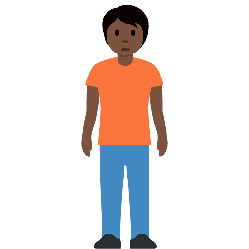 Person Standing Dark Skin Tone Emoji from Twemoji Set