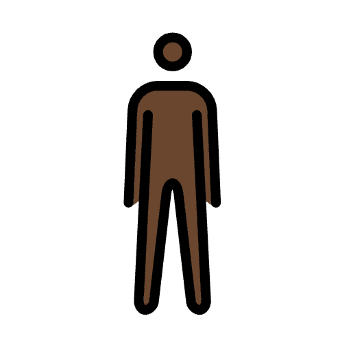 Person Standing Dark Skin Tone Emoji from OpenMoji Set