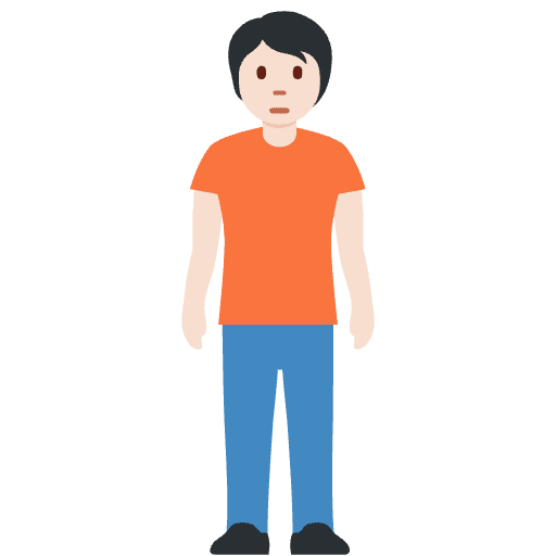 Person Standing Light Skin Tone Element from Twemoji Emoji Set