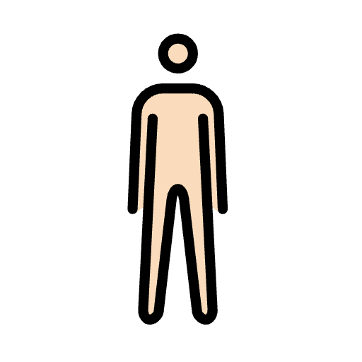 Person Standing Light Skin Tone Element from OpenMoji Emoji Set