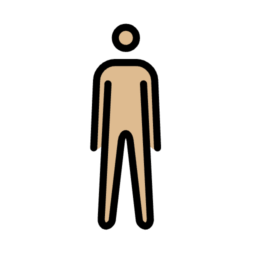 Person Standing Medium Light Skin Tone Element from OpenMoji Emoji Set
