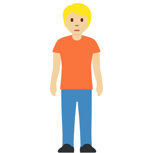 Person Standing Medium Light Skin Tone Element from Twemoji Emoji Set