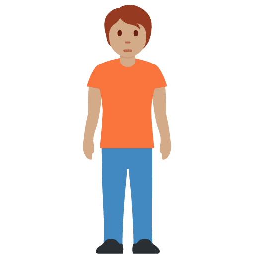 Person Standing Medium Skin Tone Emoji from Twemoji Emoji Set