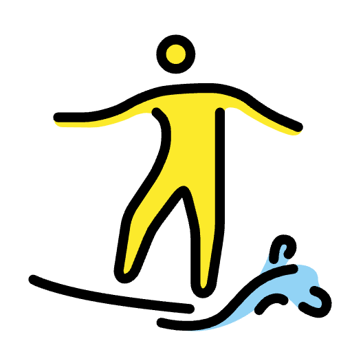 Person Surfing Emoji from OpenMoji Emoji Set