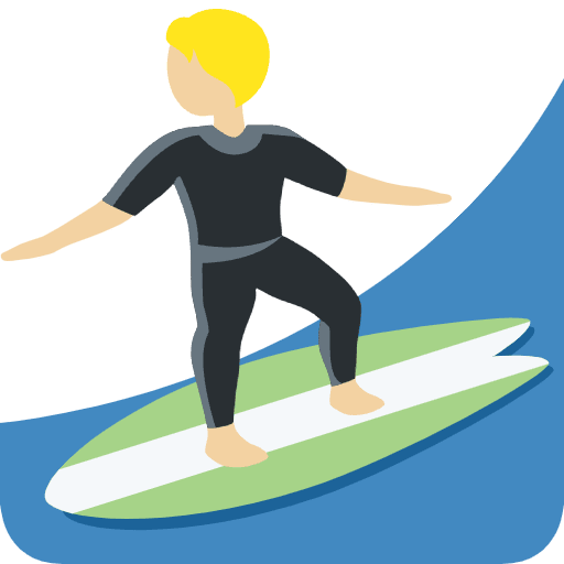 Person Surfing Medium Light Skin Tone Element from Twemoji Emoji Set