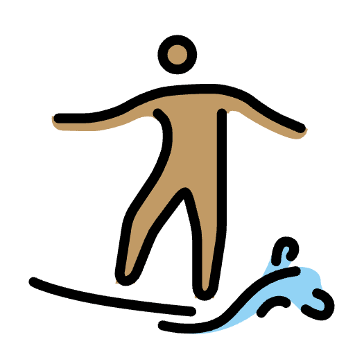 Person Surfing Medium Skin Tone Emoji from OpenMoji Set