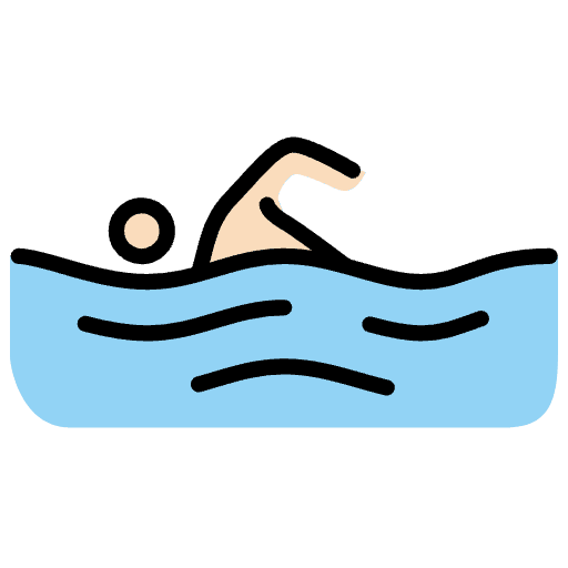 Person Swimming Light Skin Tone Element from OpenMoji Emoji Set