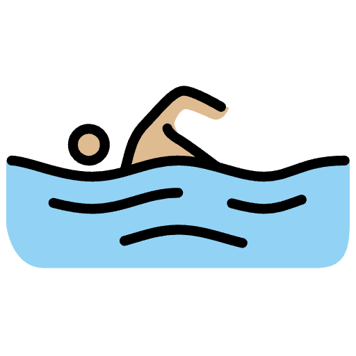 Person Swimming Medium Light Skin Tone Element from OpenMoji Emoji Set