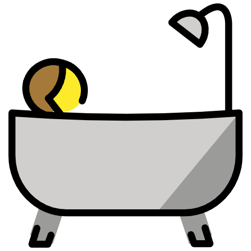 Person Taking Bath Emoji from OpenMoji Set