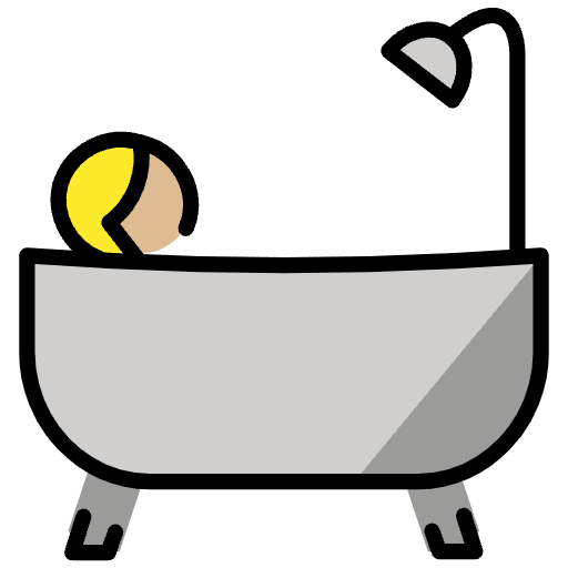 Person Taking Bath Medium Light Skin Tone Element from OpenMoji Emoji Set