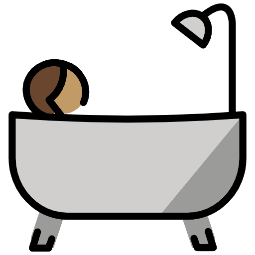 Person Taking Bath Medium Skin Tone Element from OpenMoji Emoji Set