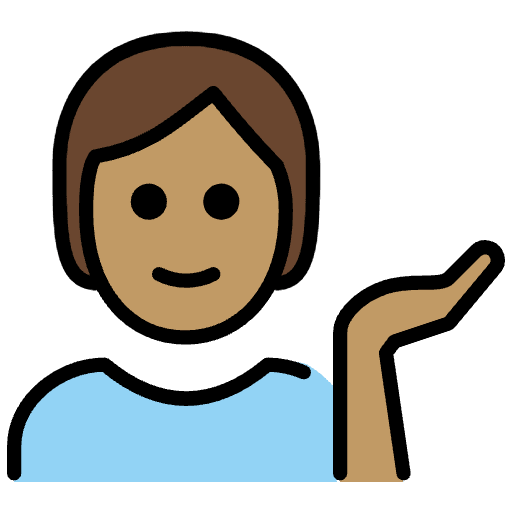 Person Tipping Hand Medium Skin Tone Element from OpenMoji Emoji Set
