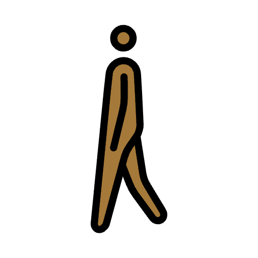 Person Walking Medium Dark Skin Tone Emoji from OpenMoji Set