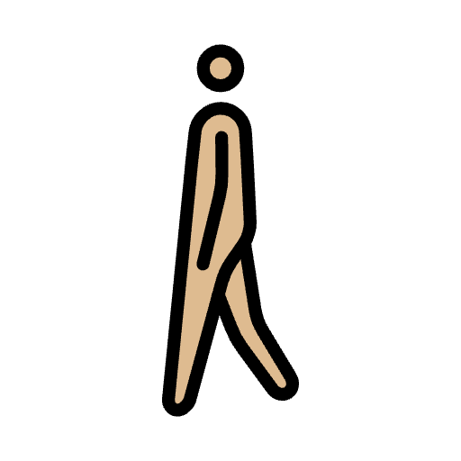 Person Walking Medium Light Skin Tone Emoji from OpenMoji Set