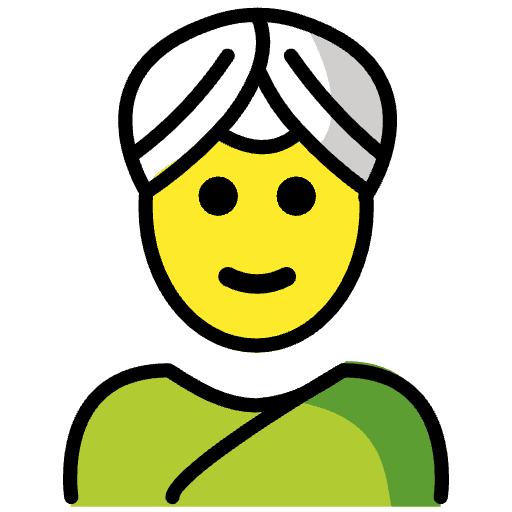 Person Wearing Turban Element from OpenMoji Emoji Set