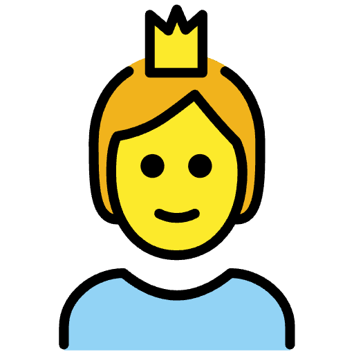 Person With Crown Emoji from OpenMoji Set