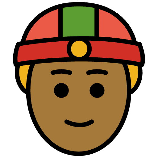 Person With Skullcap Medium Dark Skin Tone Emoji from OpenMoji Emoji Set