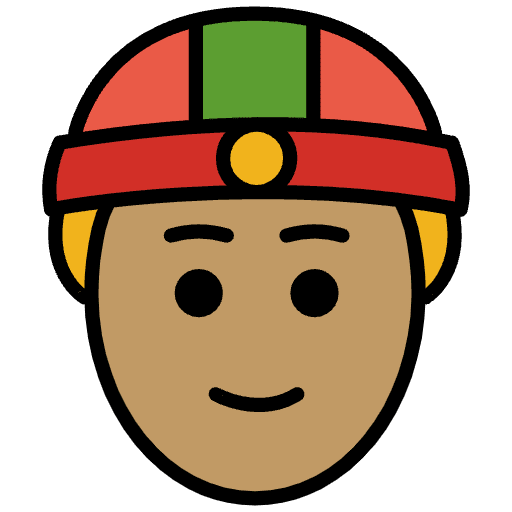Person With Skullcap Medium Skin Tone Emoji from OpenMoji Set
