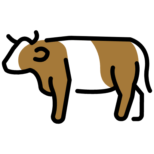 Cow Emoji from OpenMoji Emoji Set
