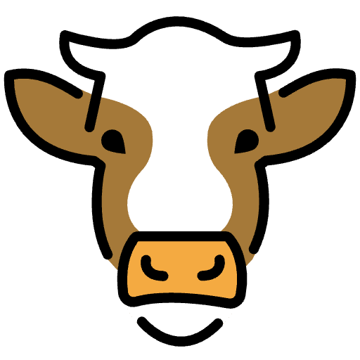 Cow Face Emoji from OpenMoji Emoji Set