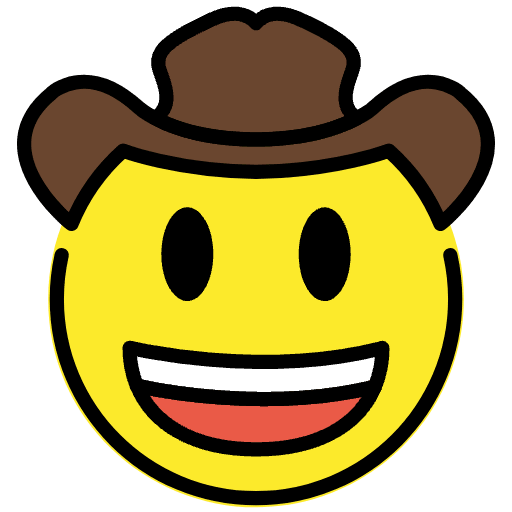 Cowboy Hat Face Emoji from OpenMoji Emoji Set