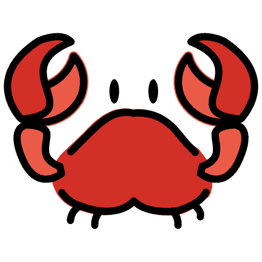 Crab Emoji from OpenMoji Set