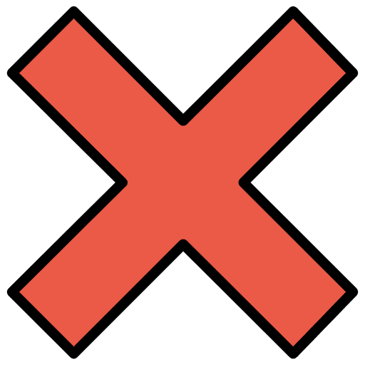 Cross Mark Emoji from OpenMoji Emoji Set
