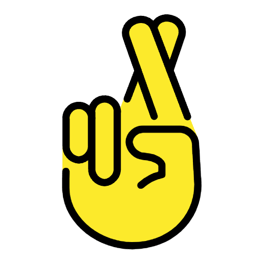 Crossed Fingers Emoji from OpenMoji Emoji Set