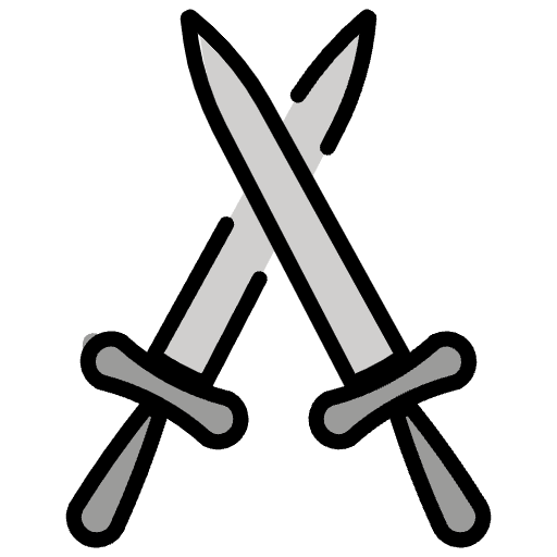 Crossed Swords Emoji from OpenMoji Emoji Set
